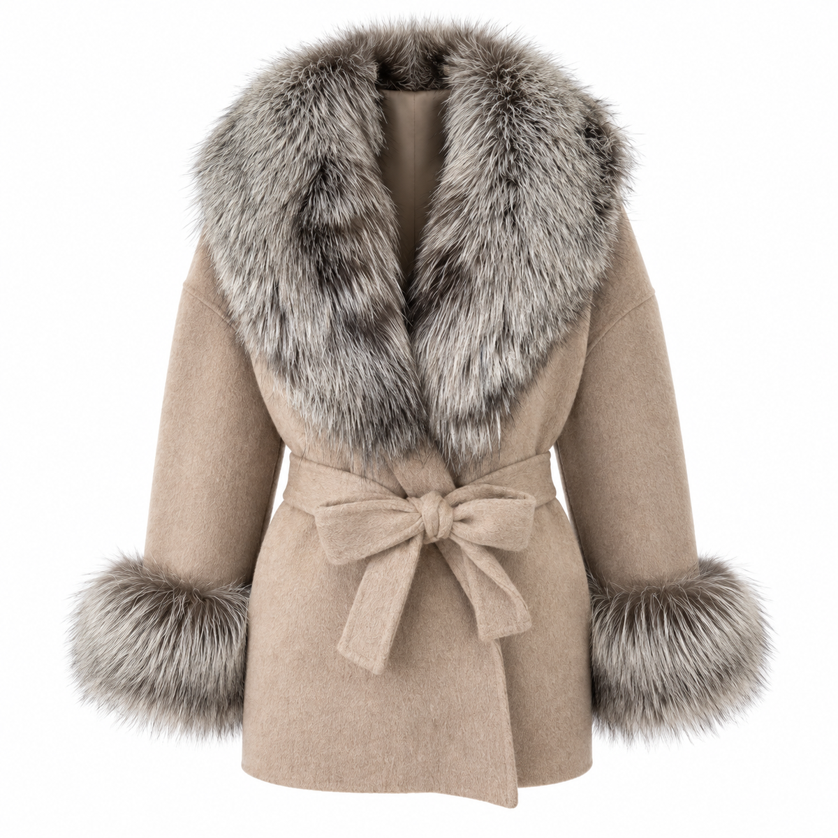 LIVMAÉ Privé — Silvera Fur Trim Coat