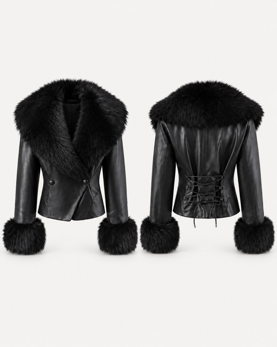 Noir Corset Jacket Vorder- und Rückseite