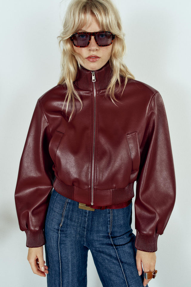 Élixir Bordeaux Bomber Jacket