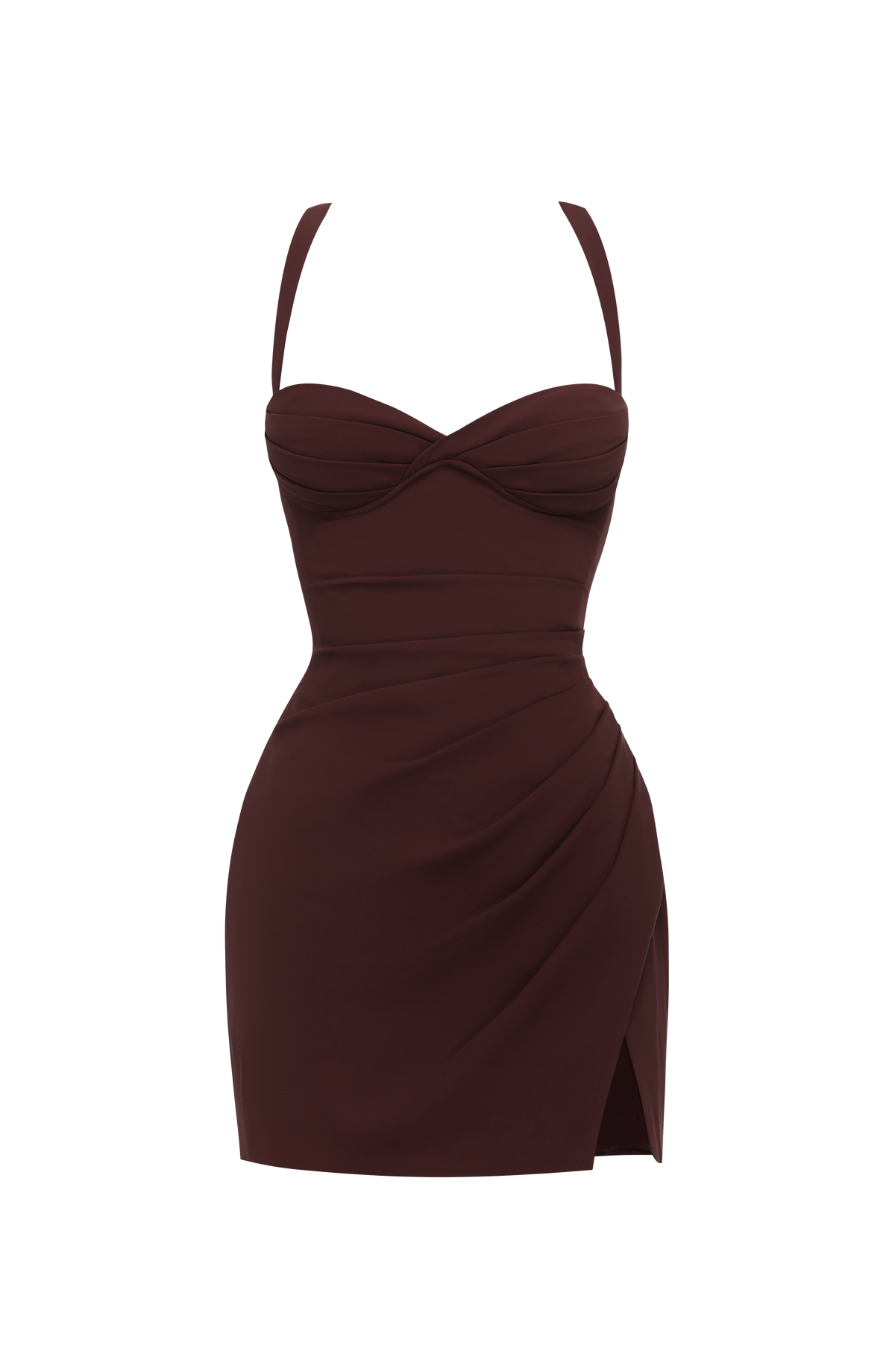 Everette Mini Dress - Plum Brown – image 9
