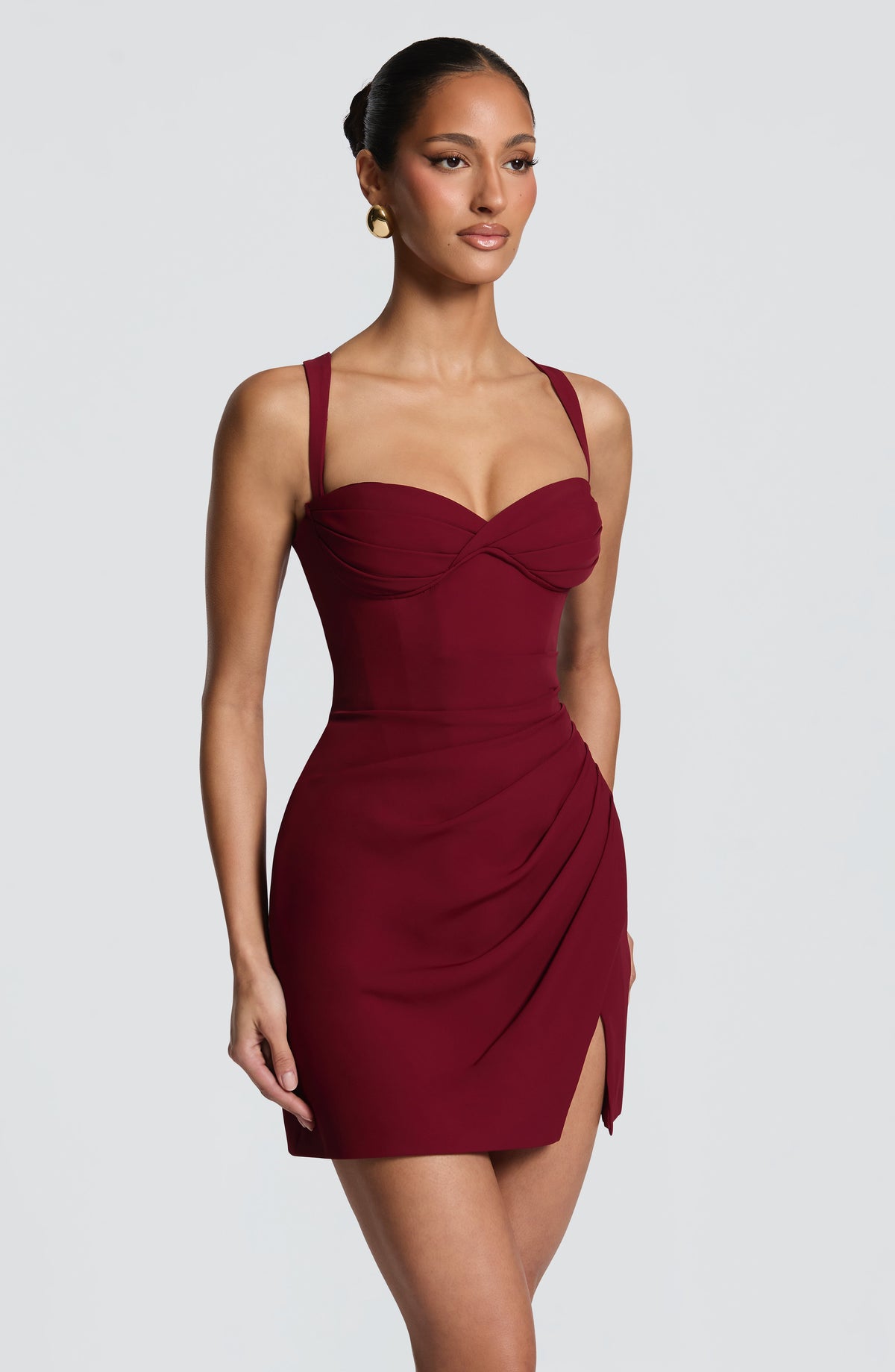 Everette Mini Dress - Burgundy – image 5
