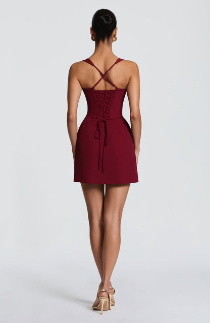Everette Mini Dress - Burgundy – image 3