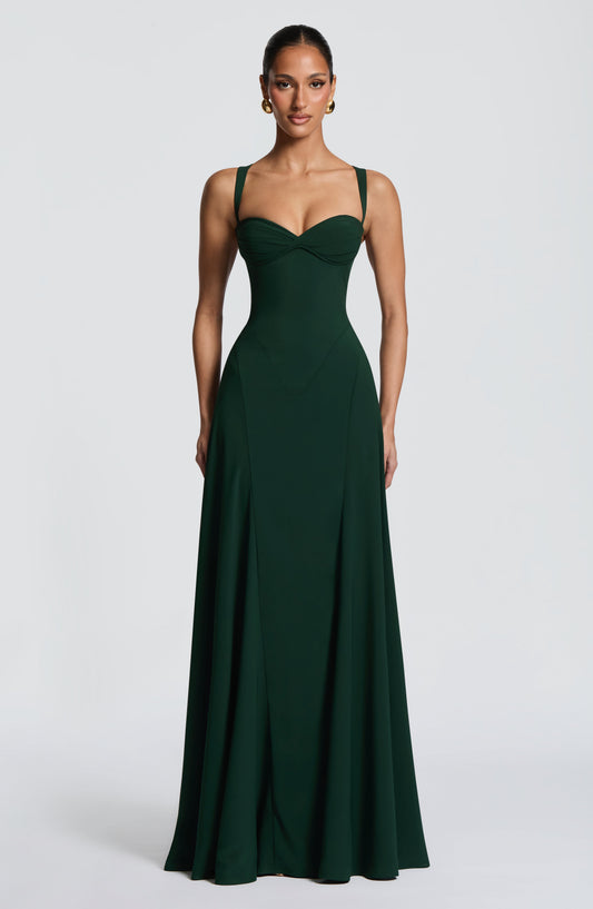 Irie Maxi Dress - Emerald – front view