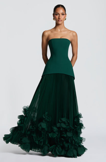 Seraphina Gown - Emerald – front view
