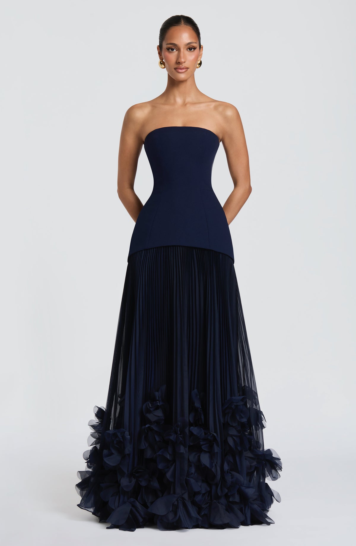 Seraphina Gown - Navy – front view