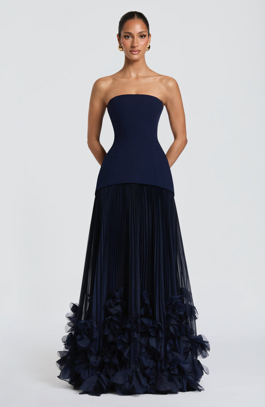 Seraphina Gown - Navy – front view