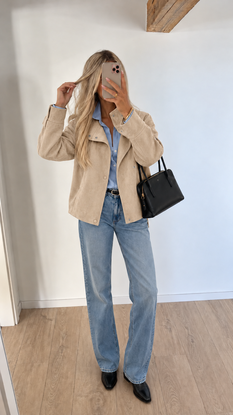 Alba Jacket - Beige - Modelbild