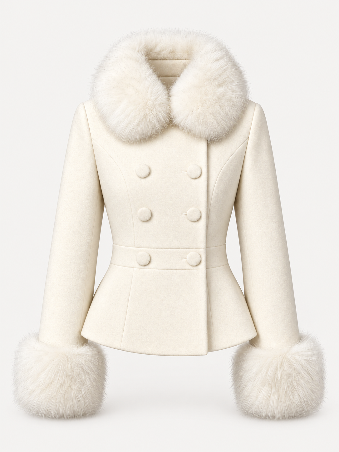 Alessia Fur Jacket – Beige – product photo