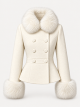 Alessia Fur Jacket – Beige – product photo