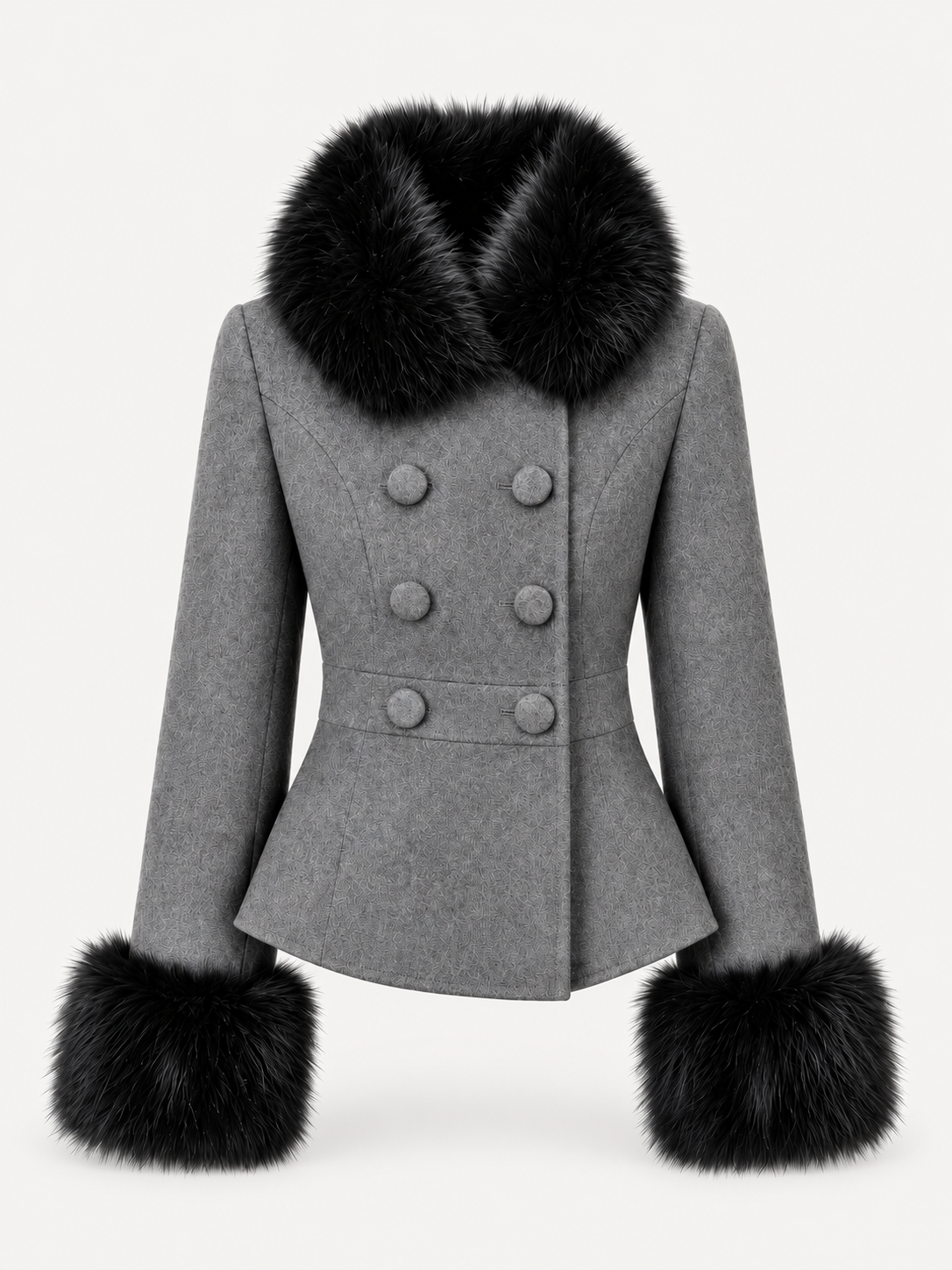 Alessia Fur Jacket – Grey – product photo