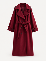 AMAYA Trench Coat – Wine red – product photo