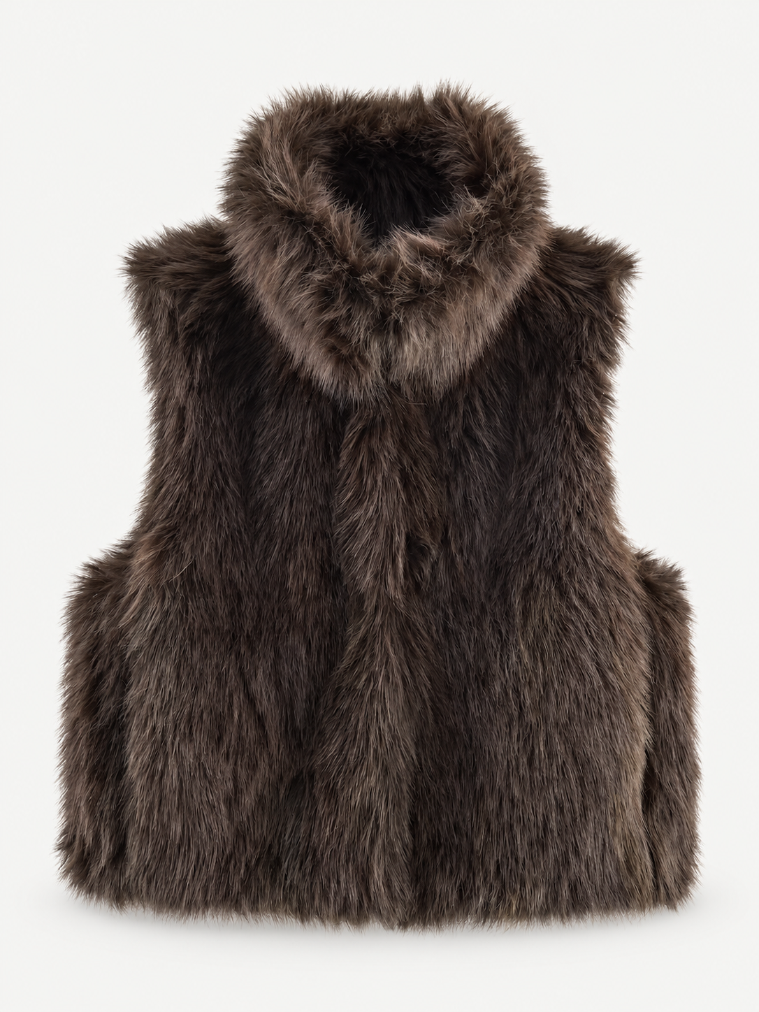 Amera Faux Fur Vest – Braun – Produktbild
