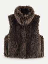 Amera Faux Fur Vest – Braun – Produktbild