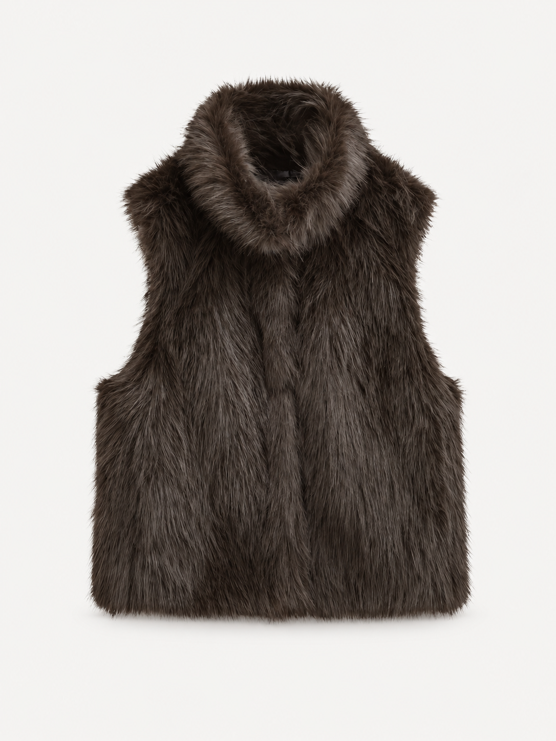 Amera Faux Fur Vest – Kaffee – Produktbild