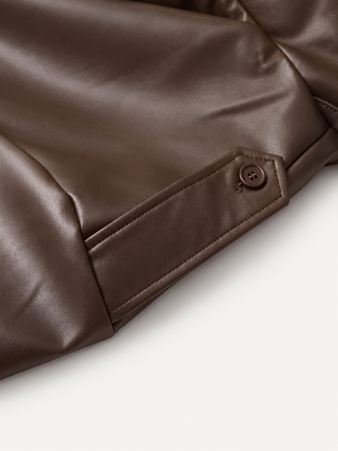 Élara Leather-Look Coat – Brown – product detail 6