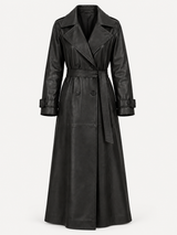 Élara Leather-Look Coat – Black – product photo