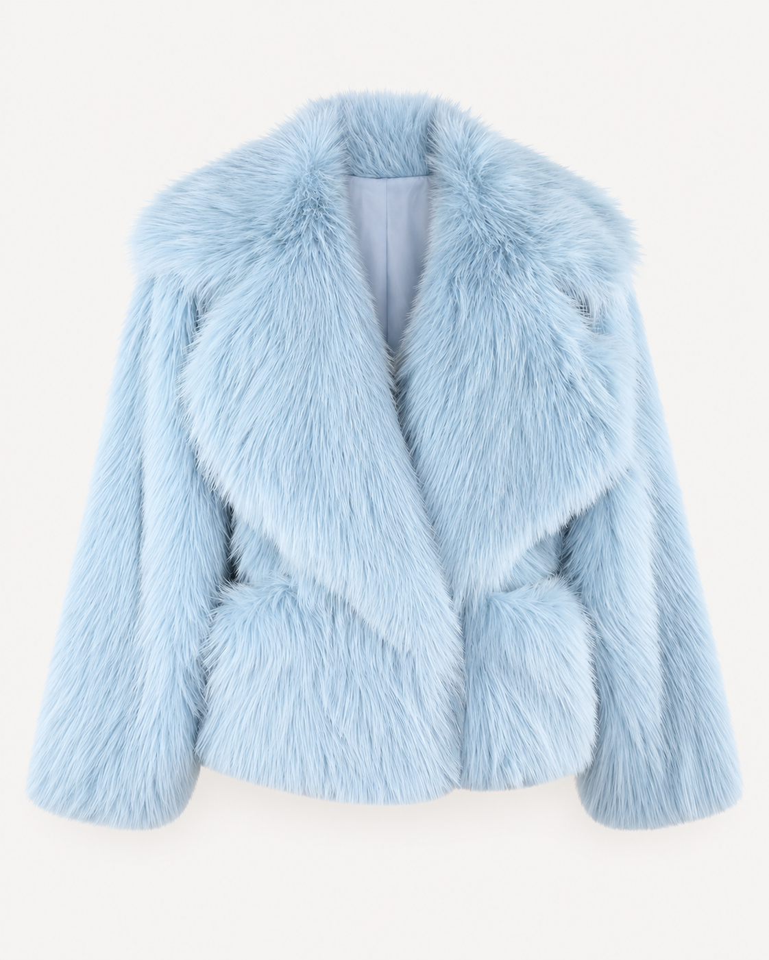 Élodie Faux Fur Jacket – Baby blue – product photo