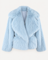 Élodie Faux Fur Jacket – Baby blue – product photo