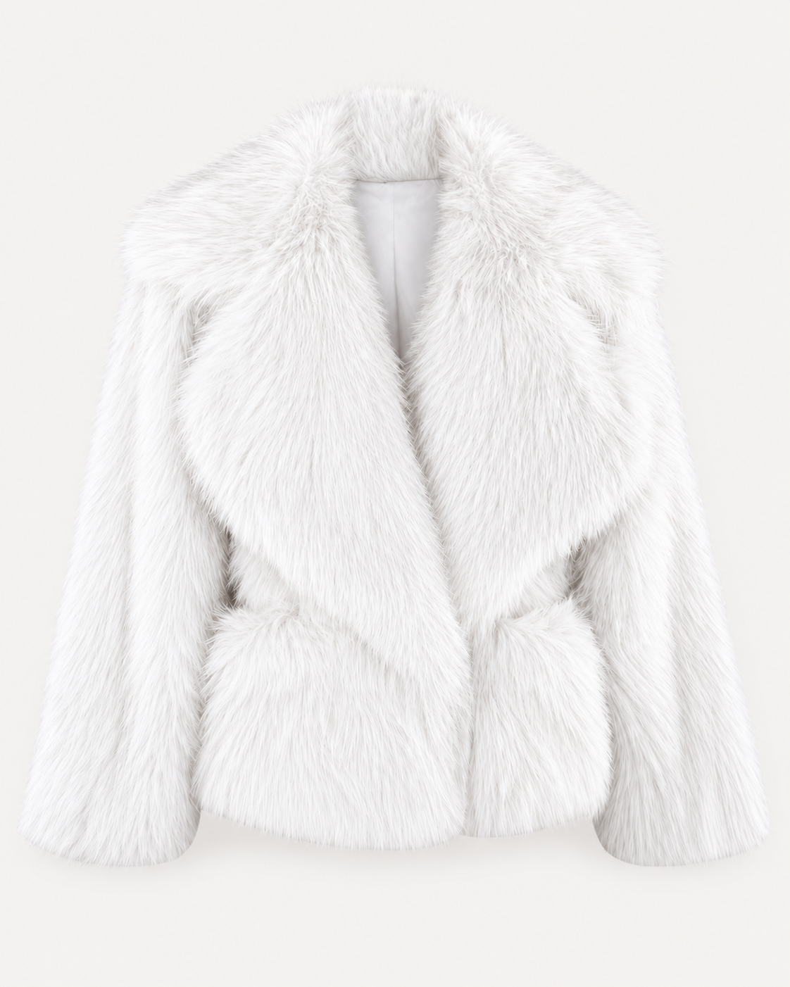 Élodie Faux Fur Jacket – White – product photo