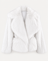 Élodie Faux Fur Jacket – White – product photo