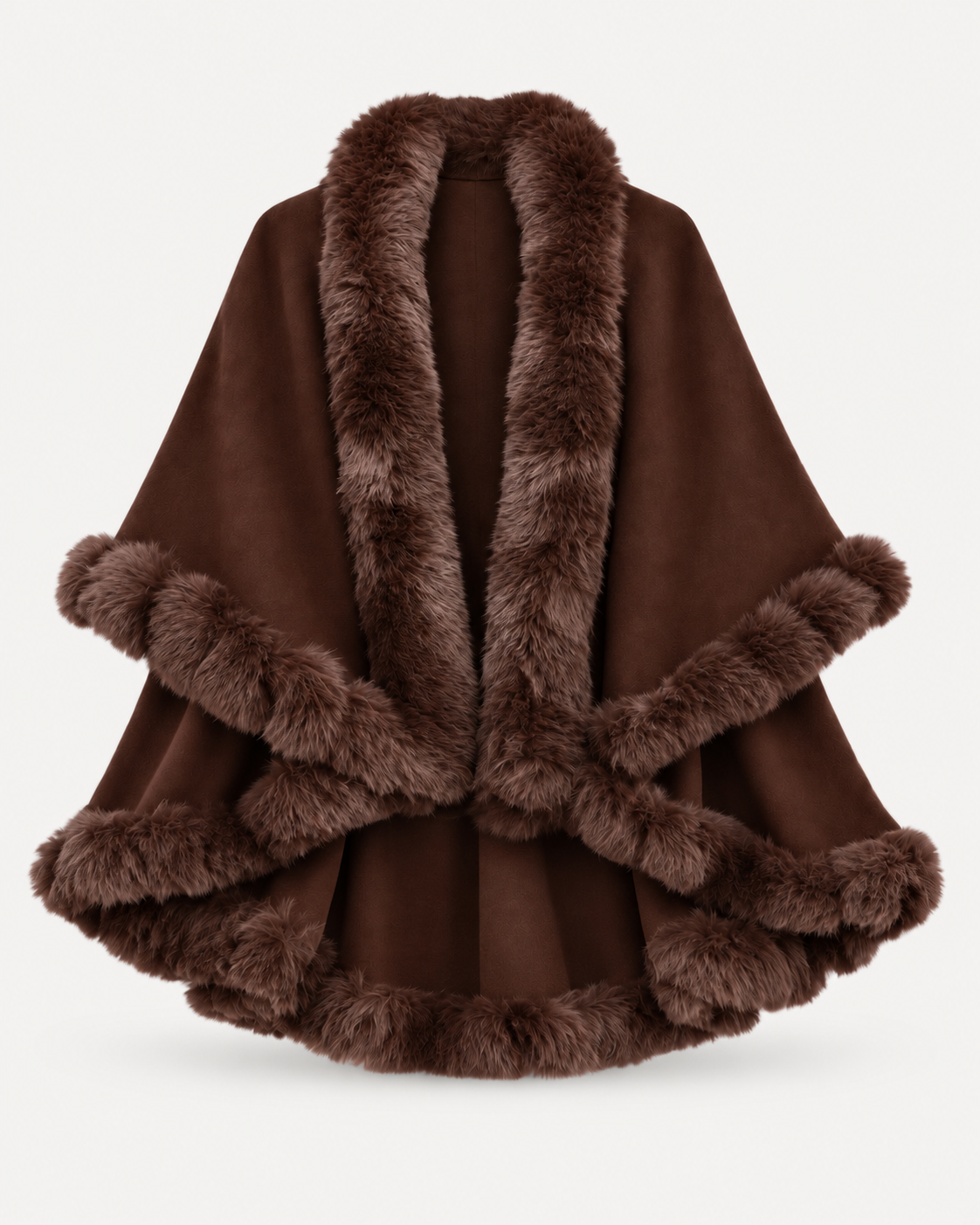 Elodie Fur Cape – Braun – Produktbild