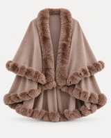 Elodie Fur Cape – Kaffee – Produktbild