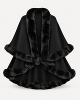 Elodie Fur Cape – Schwarz – Produktbild