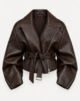 Noira Belted Leather Jacket Produktbild