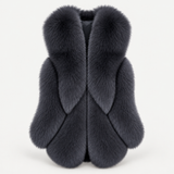 Solea Faux Fur Vest Black product photo