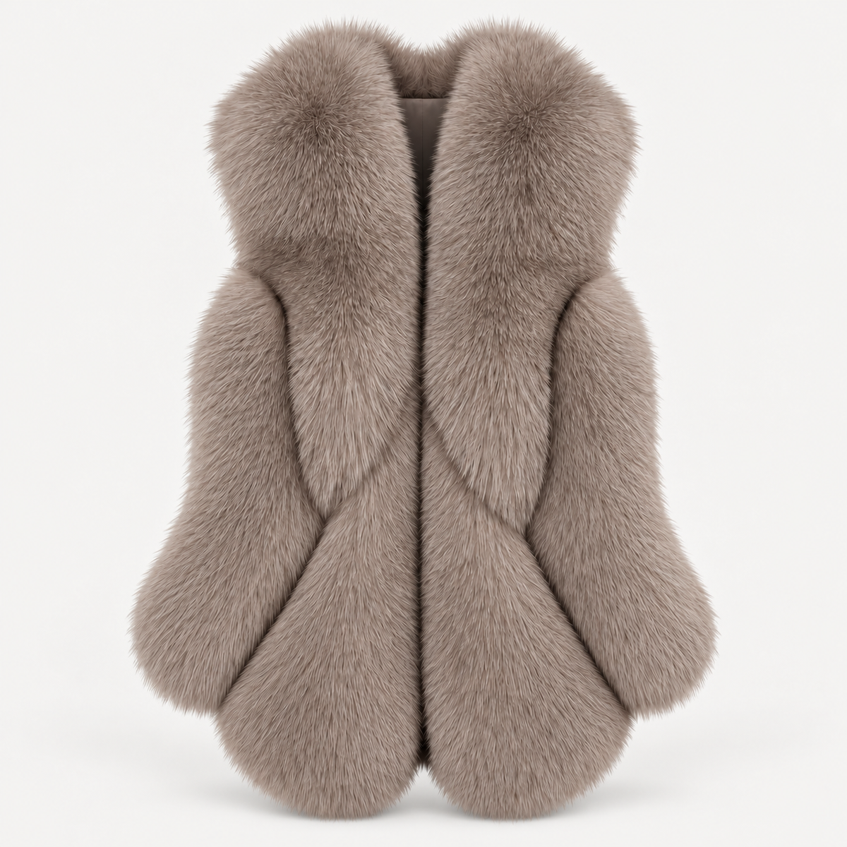 Solea Faux Fur Vest Brown product photo