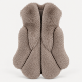 Solea Faux Fur Vest Brown product photo